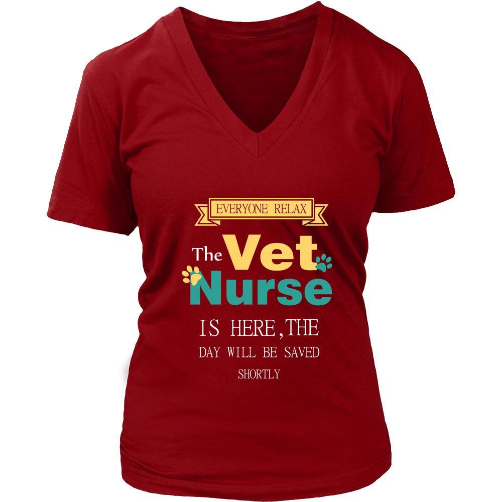 Vet Nurse Shirt - Everyone relax the Vet Nurse is here, the day will be save shortly - Profession Gift-T-shirt-Teelime | shirts-hoodies-mugs