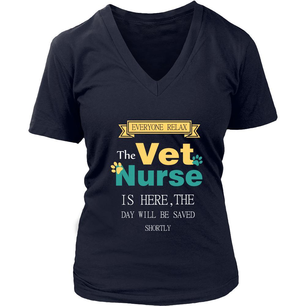 Vet Nurse Shirt - Everyone relax the Vet Nurse is here, the day will be save shortly - Profession Gift-T-shirt-Teelime | shirts-hoodies-mugs
