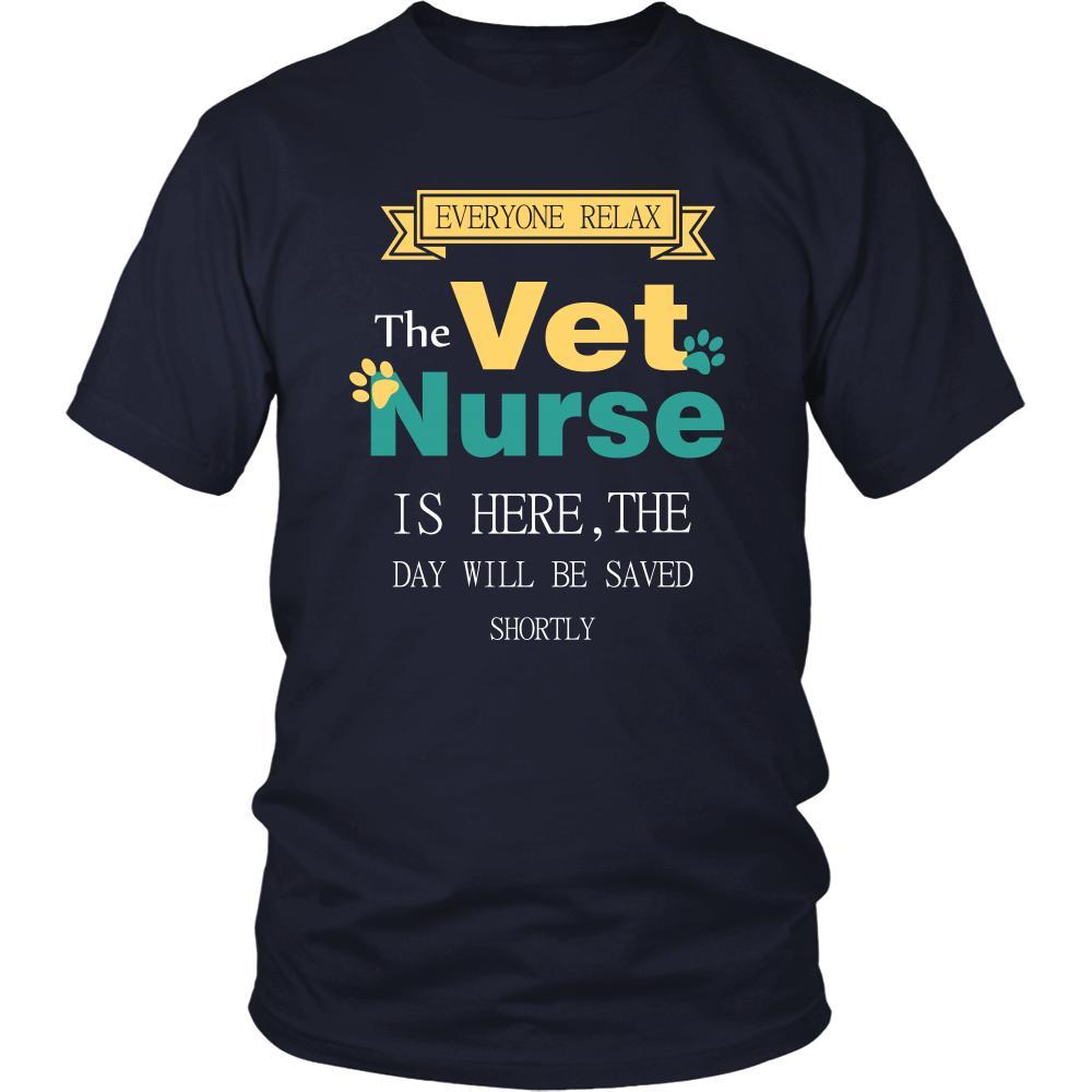 Vet Nurse Shirt - Everyone relax the Vet Nurse is here, the day will be save shortly - Profession Gift-T-shirt-Teelime | shirts-hoodies-mugs