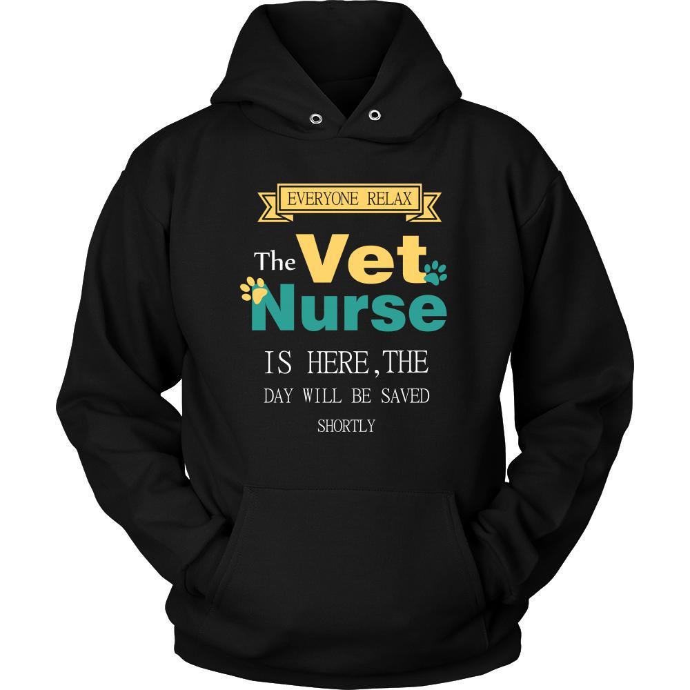 Vet Nurse Shirt - Everyone relax the Vet Nurse is here, the day will be save shortly - Profession Gift-T-shirt-Teelime | shirts-hoodies-mugs