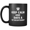 Vet Receptionist Keep Calm And Date A "Vet Receptionist" 11oz Black Mug-Drinkware-Teelime | shirts-hoodies-mugs