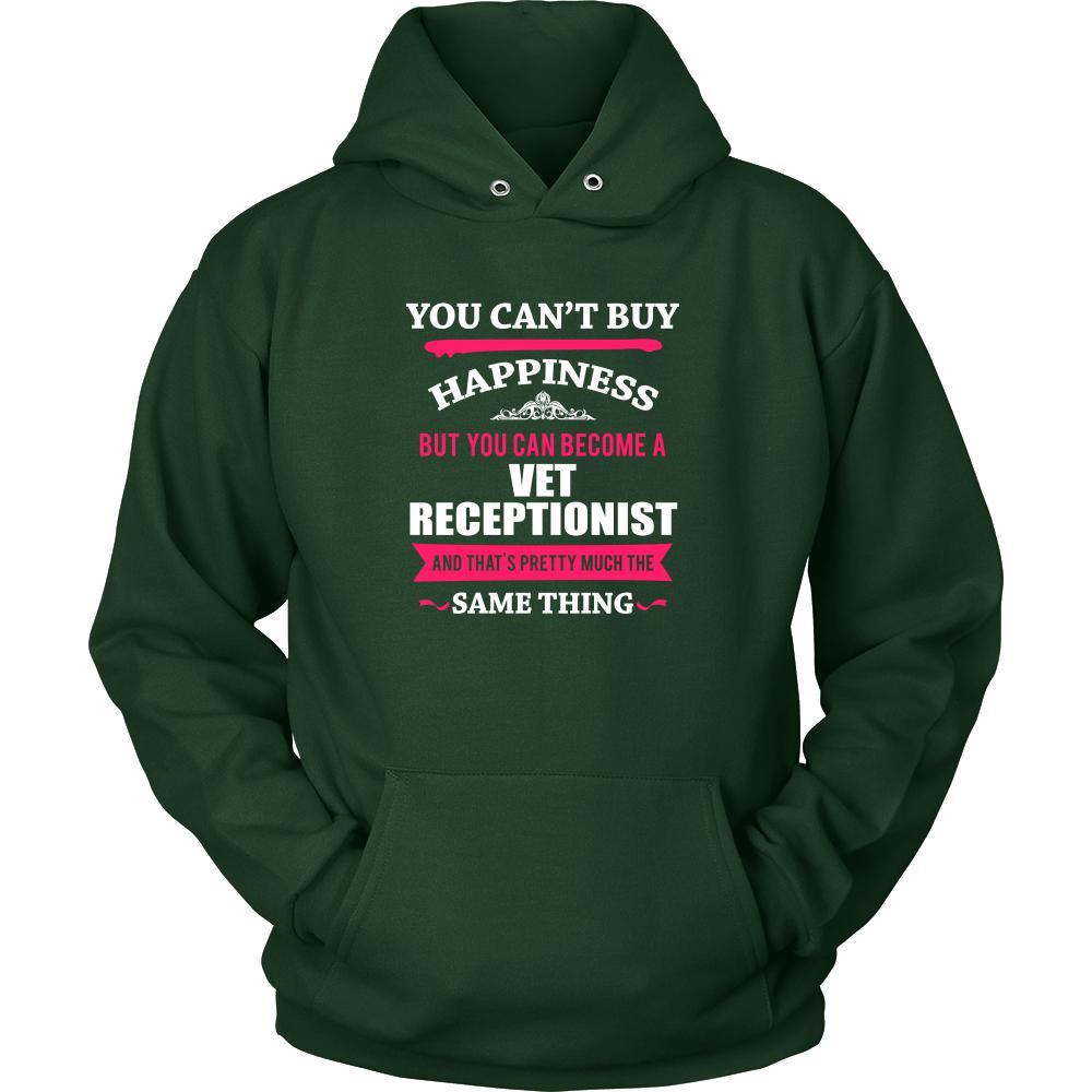 Vet receptionist Shirt - You can't buy happiness but you can become a Vet receptionist and that's pretty much the same thing Profession-T-shirt-Teelime | shirts-hoodies-mugs