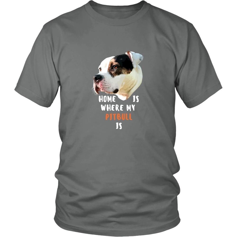 Vet T Shirt - Home is where my Pitbull is Dogs Ver .2-T-shirt-Teelime | shirts-hoodies-mugs