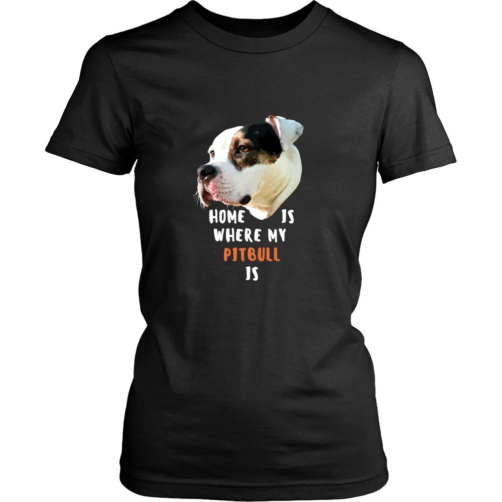Vet T Shirt - Home is where my Pitbull is Dogs Ver .2-T-shirt-Teelime | shirts-hoodies-mugs