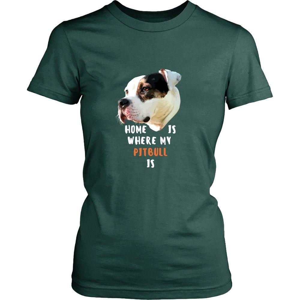 Vet T Shirt - Home is where my Pitbull is Dogs Ver .2-T-shirt-Teelime | shirts-hoodies-mugs