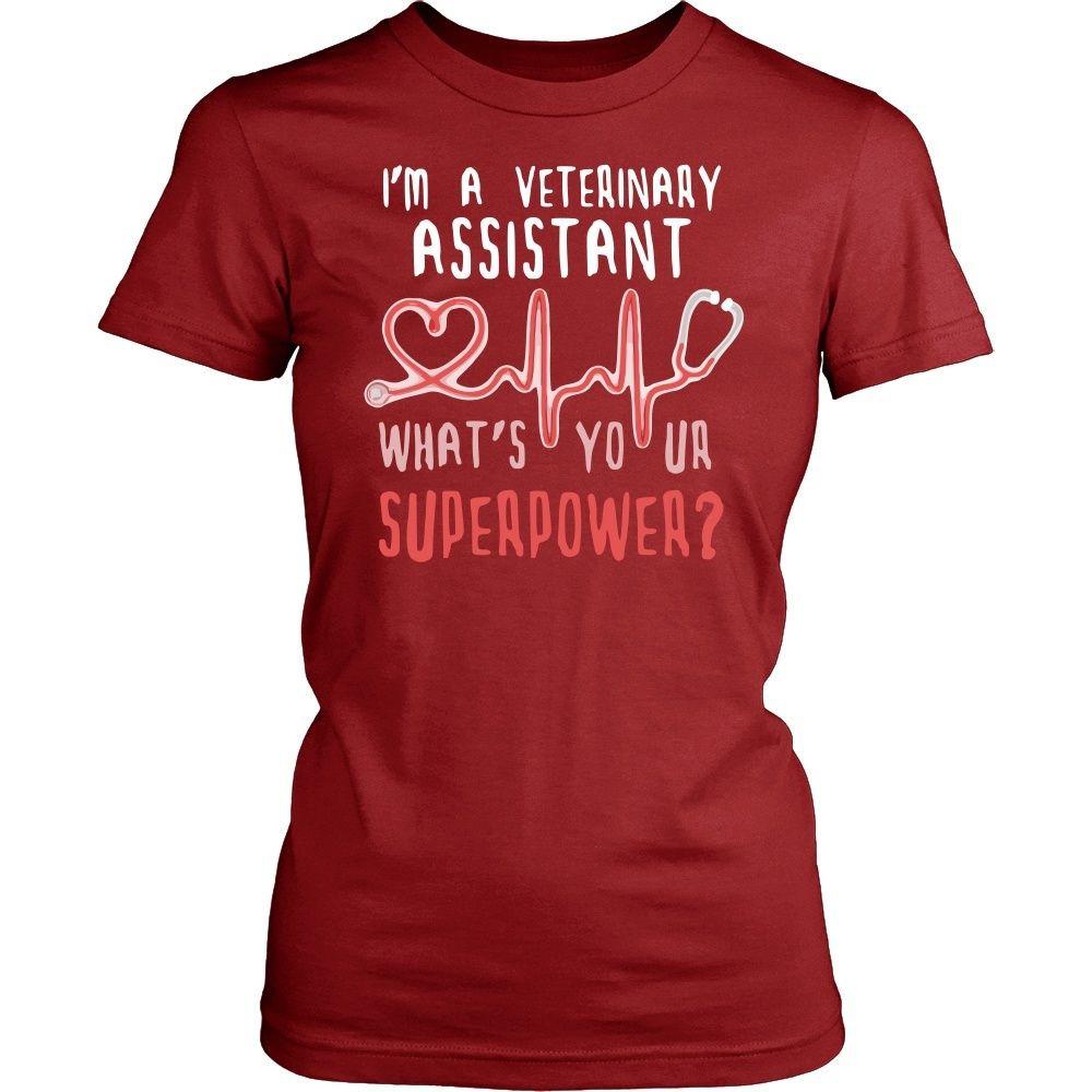 Vet T Shirt - I'm a Veterinary Assistant What's your superpower?-T-shirt-Teelime | shirts-hoodies-mugs