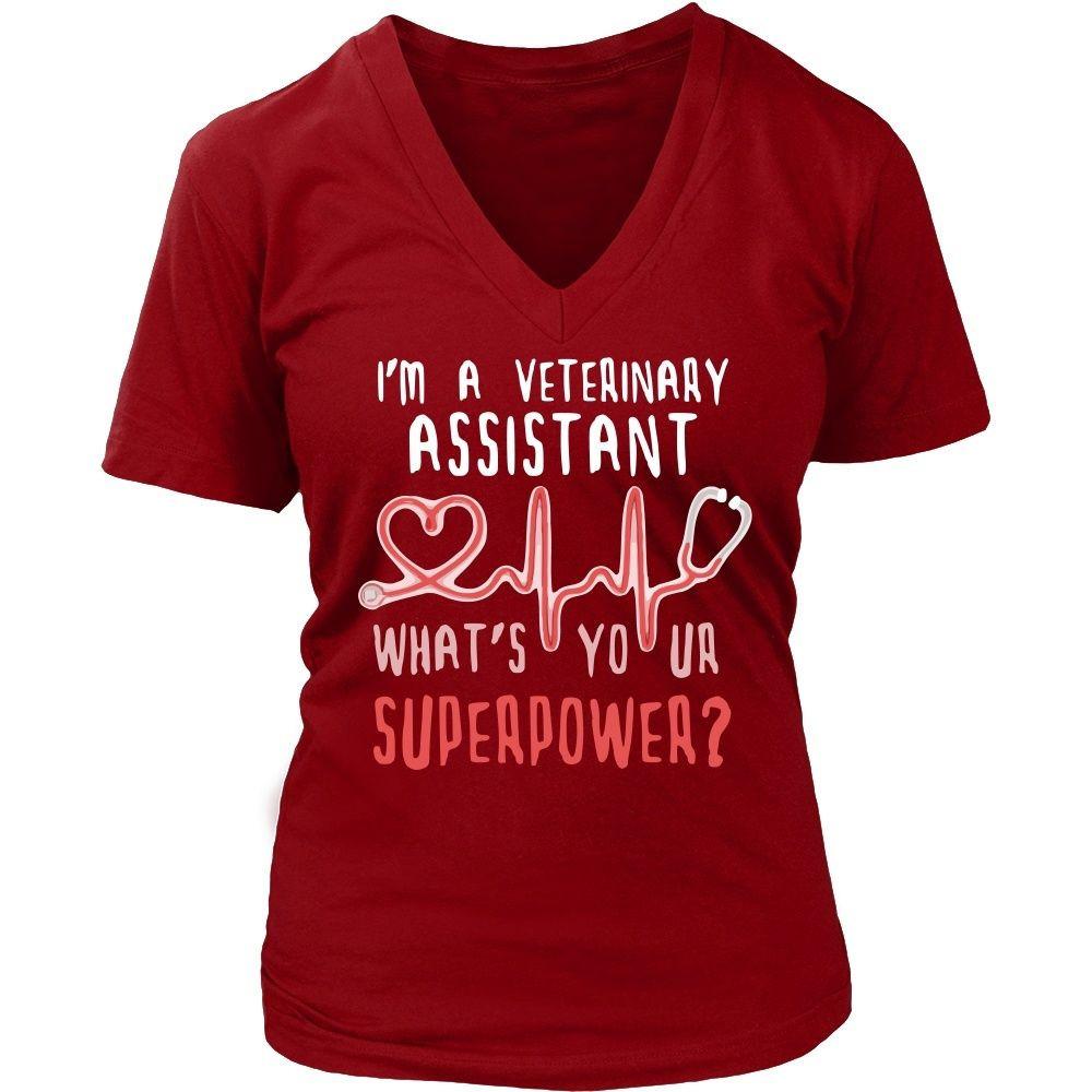 Vet T Shirt - I'm a Veterinary Assistant What's your superpower?-T-shirt-Teelime | shirts-hoodies-mugs