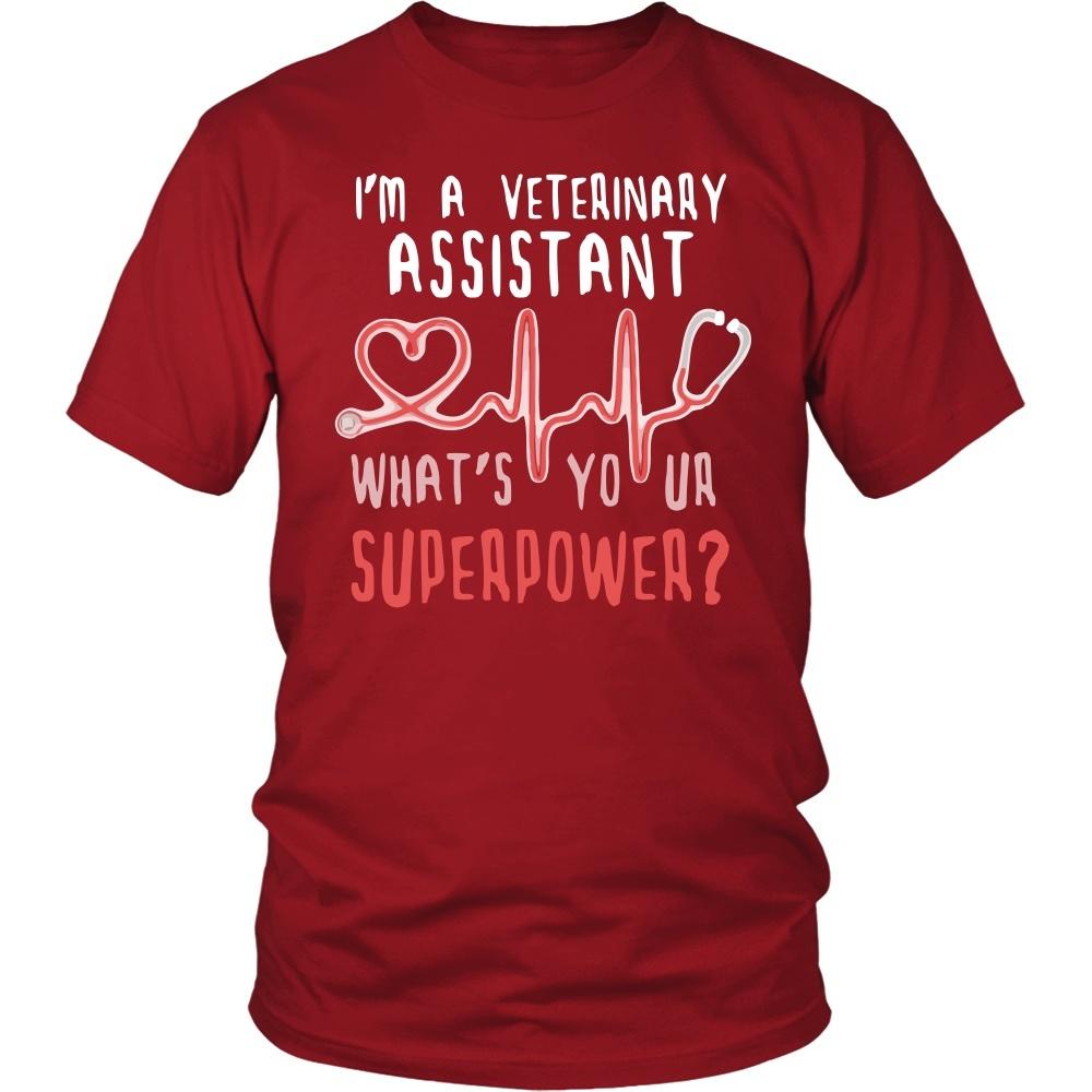 Vet T Shirt - I'm a Veterinary Assistant What's your superpower?-T-shirt-Teelime | shirts-hoodies-mugs
