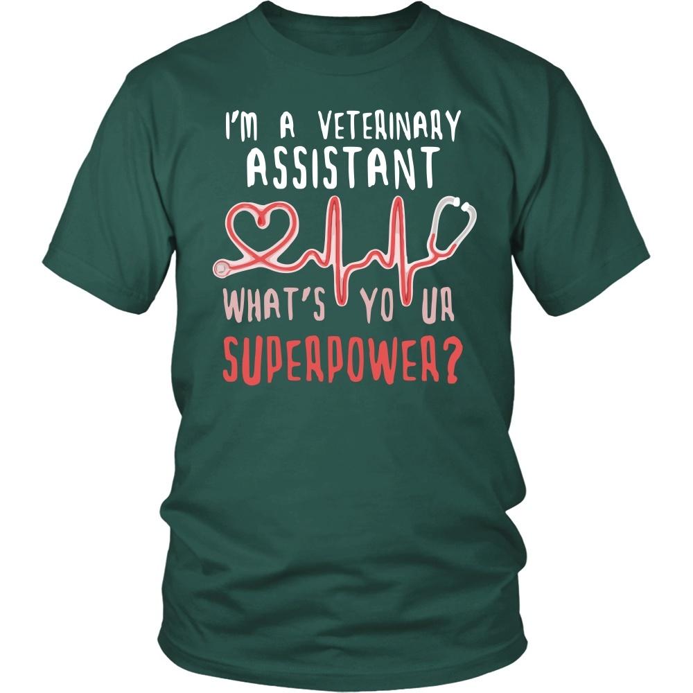 Vet T Shirt - I'm a Veterinary Assistant What's your superpower?-T-shirt-Teelime | shirts-hoodies-mugs