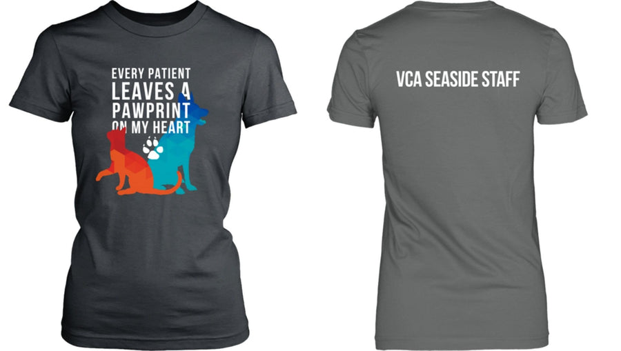 Vet T Shirts - Every Patient Leaves A Pawprint VCA Seaside Staff-T-shirt-Teelime | shirts-hoodies-mugs