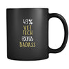 Vet tech 49% Vet tech 51% Badass 11oz Black Mug-Drinkware-Teelime | shirts-hoodies-mugs