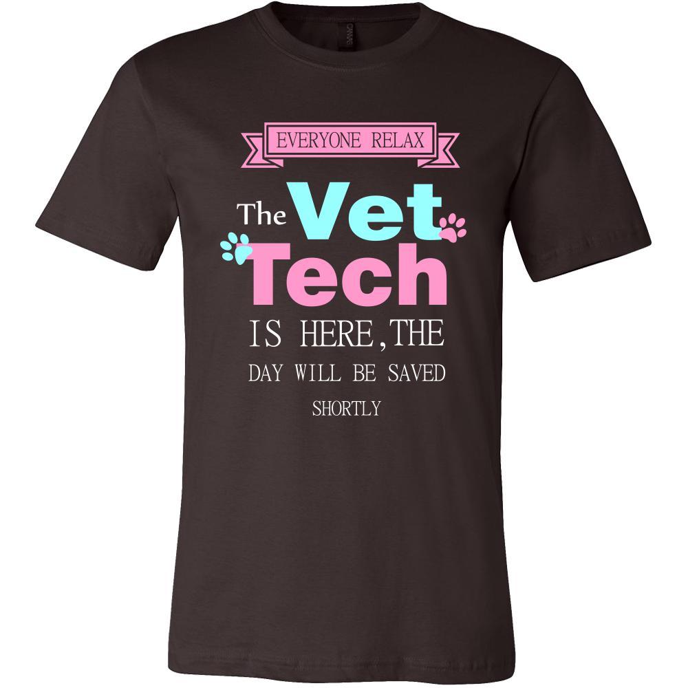 Vet Tech Shirt - Everyone relax the Vet Tech is here, the day will be save shortly - Profession Gift-T-shirt-Teelime | shirts-hoodies-mugs