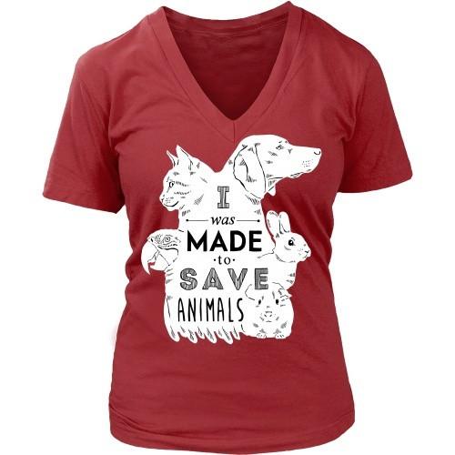 Vet Tech T Shirt - I was made to save animals-T-shirt-Teelime | shirts-hoodies-mugs