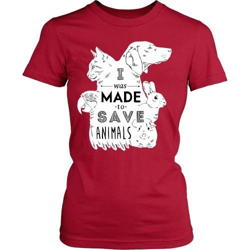 Vet Tech T Shirt - I was made to save animals-T-shirt-Teelime | shirts-hoodies-mugs