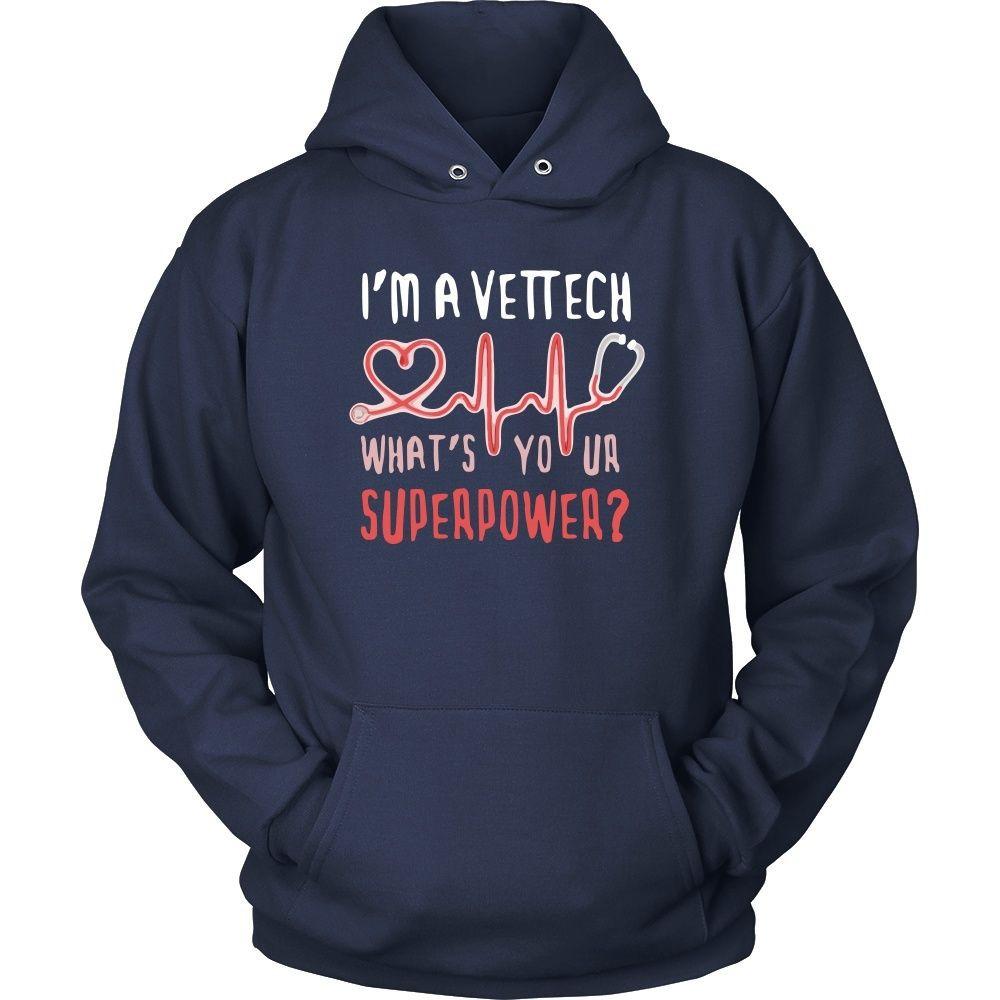 Vet Tech T Shirt - I'm a Vet Tech What's your superpower?-T-shirt-Teelime | shirts-hoodies-mugs