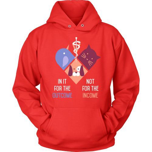 Vet Tech T Shirt - In it for the Outcome not for the Income-T-shirt-Teelime | shirts-hoodies-mugs