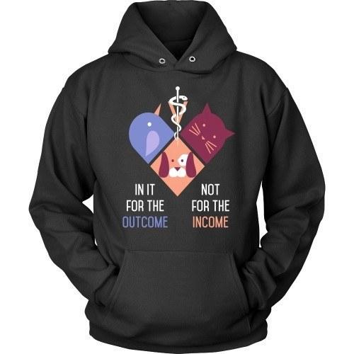 Vet Tech T Shirt - In it for the Outcome not for the Income-T-shirt-Teelime | shirts-hoodies-mugs