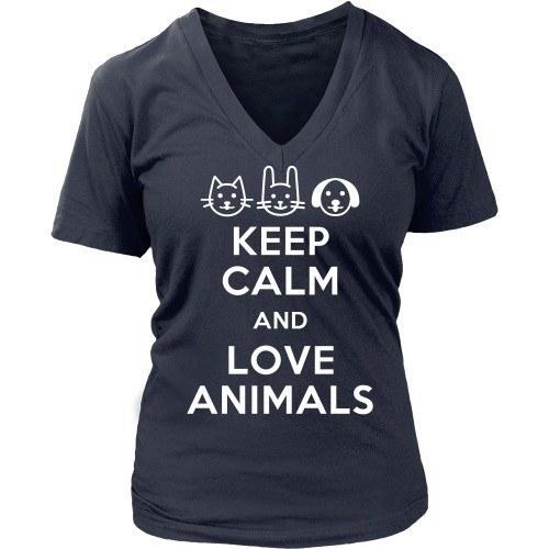 Vet Tech T Shirt - Keep calm and Love animals-T-shirt-Teelime | shirts-hoodies-mugs