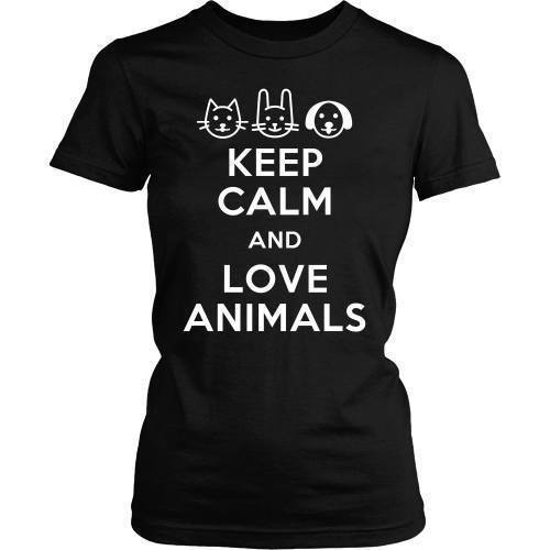 Vet Tech T Shirt - Keep calm and Love animals-T-shirt-Teelime | shirts-hoodies-mugs