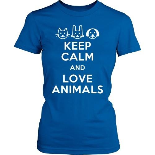 Vet Tech T Shirt - Keep calm and Love animals-T-shirt-Teelime | shirts-hoodies-mugs