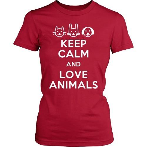 Vet Tech T Shirt - Keep calm and Love animals-T-shirt-Teelime | shirts-hoodies-mugs