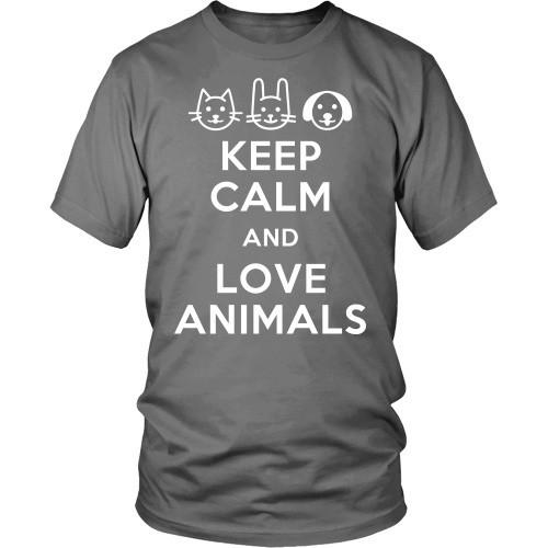 Vet Tech T Shirt - Keep calm and Love animals-T-shirt-Teelime | shirts-hoodies-mugs