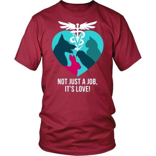 Vet Tech T Shirt - Not just a job, It's love!-T-shirt-Teelime | shirts-hoodies-mugs