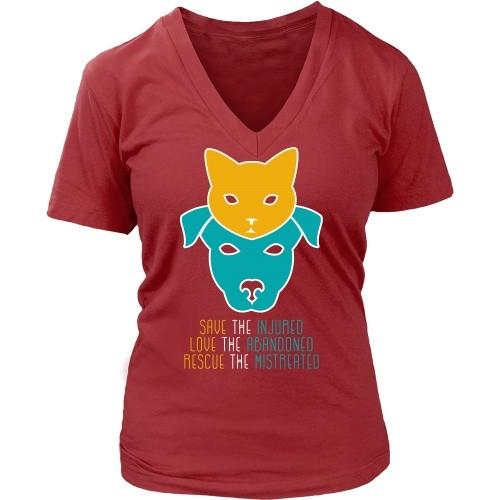 Vet Tech T Shirt - Save the Injured, Love the abandoned, Rescue the mistreated-T-shirt-Teelime | shirts-hoodies-mugs