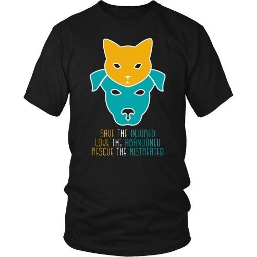 Vet Tech T Shirt - Save the Injured, Love the abandoned, Rescue the mistreated-T-shirt-Teelime | shirts-hoodies-mugs