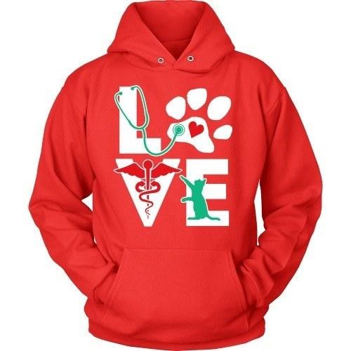 Vet Tech T Shirt - Veterinarian Love cat-T-shirt-Teelime | shirts-hoodies-mugs