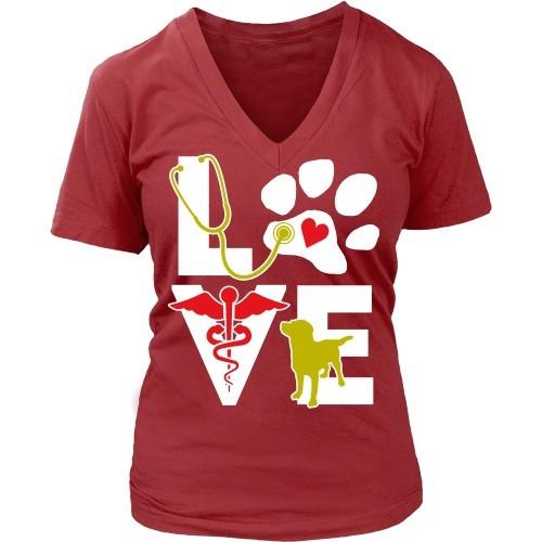 Vet Tech T Shirt - Veterinarian Love dog-T-shirt-Teelime | shirts-hoodies-mugs