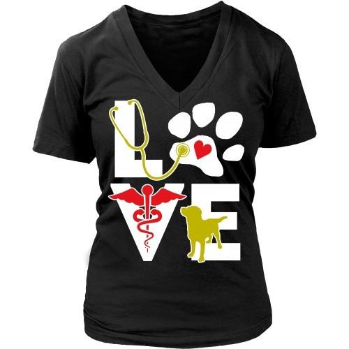 Vet Tech T Shirt - Veterinarian Love dog-T-shirt-Teelime | shirts-hoodies-mugs
