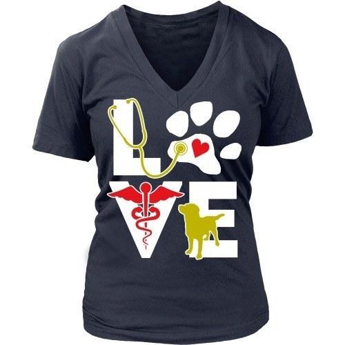 Vet Tech T Shirt - Veterinarian Love dog-T-shirt-Teelime | shirts-hoodies-mugs