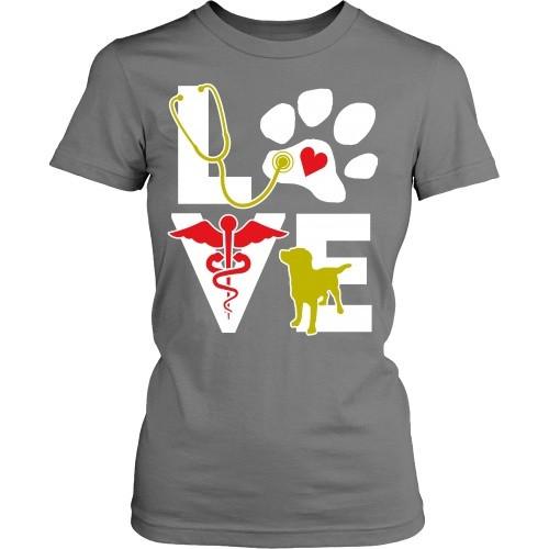 Vet Tech T Shirt - Veterinarian Love dog-T-shirt-Teelime | shirts-hoodies-mugs