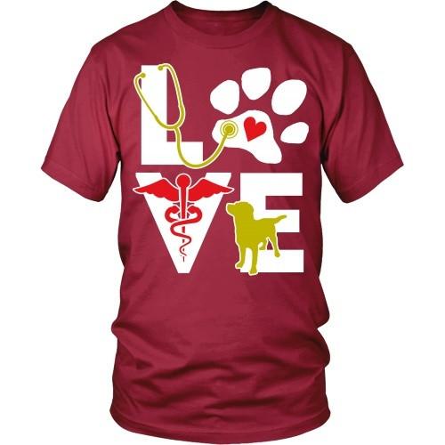 Vet Tech T Shirt - Veterinarian Love dog-T-shirt-Teelime | shirts-hoodies-mugs