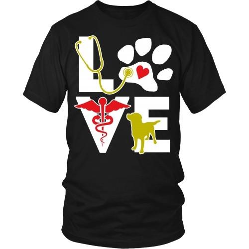 Vet Tech T Shirt - Veterinarian Love dog-T-shirt-Teelime | shirts-hoodies-mugs