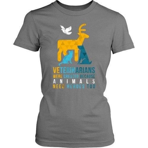 Veterinarians were created because Animals need heroes too!-T-shirt-Teelime | shirts-hoodies-mugs