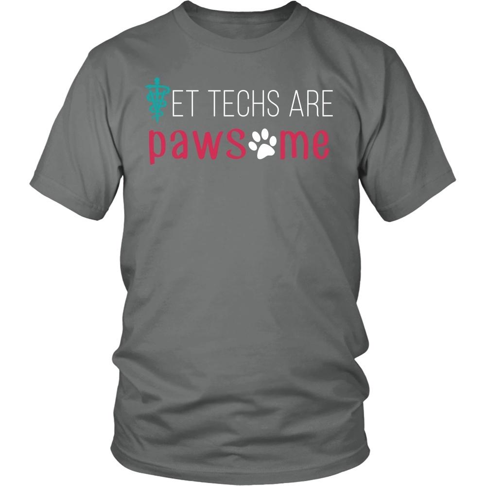 Vet Tech T shirts - Vet techs are pawsome-T-shirt-Teelime | shirts-hoodies-mugs