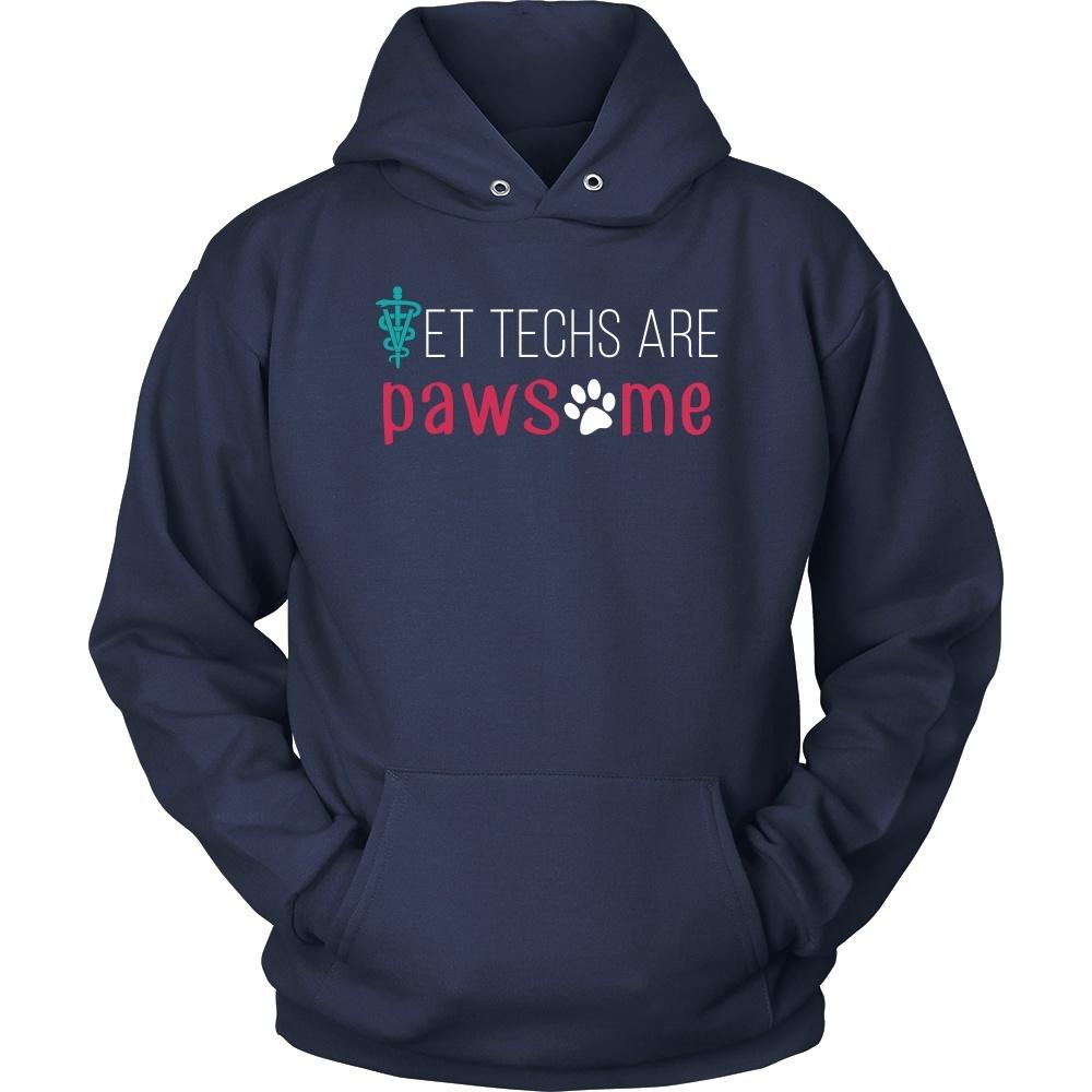 Vet Tech T shirts - Vet techs are pawsome-T-shirt-Teelime | shirts-hoodies-mugs