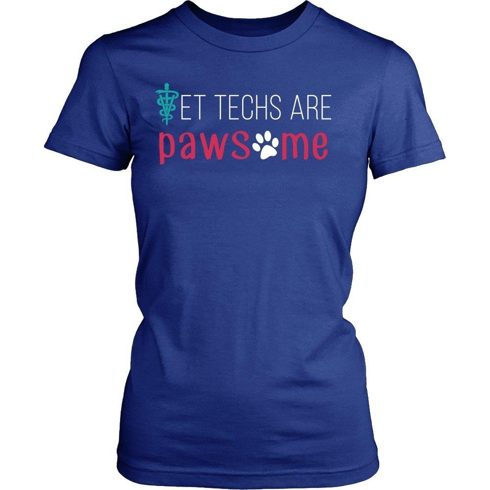 Vet Tech T shirts - Vet techs are pawsome-T-shirt-Teelime | shirts-hoodies-mugs
