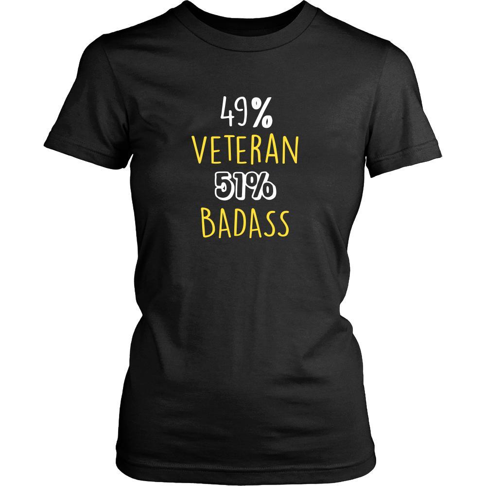 Veteran Shirt - 49% Veteran 51% Badass Profession-T-shirt-Teelime | shirts-hoodies-mugs