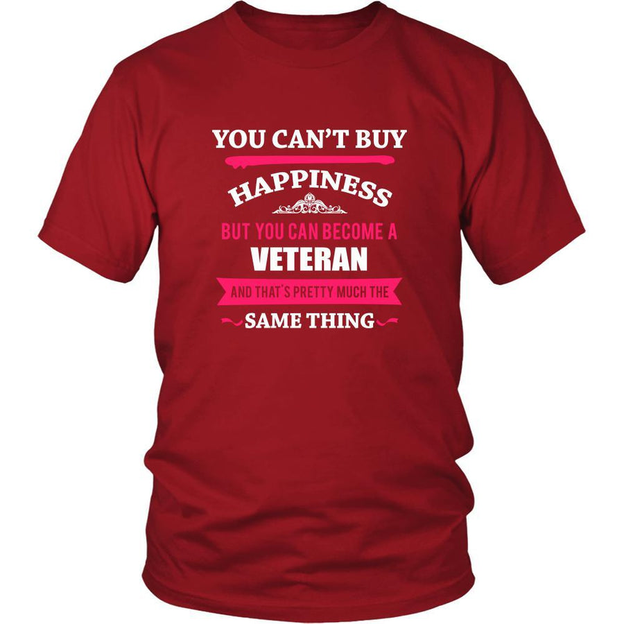 Veteran Shirt - You can't buy happiness but you can become a Veteran and that's pretty much the same thing Profession-T-shirt-Teelime | shirts-hoodies-mugs