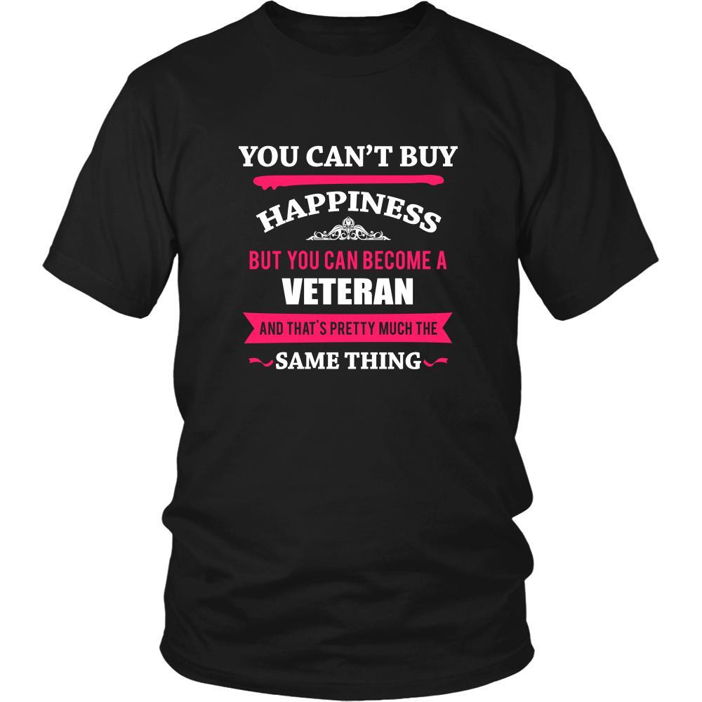 Veteran Shirt - You can't buy happiness but you can become a Veteran and that's pretty much the same thing Profession-T-shirt-Teelime | shirts-hoodies-mugs