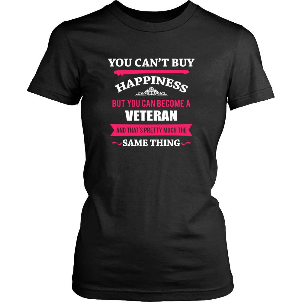Veteran Shirt - You can't buy happiness but you can become a Veteran and that's pretty much the same thing Profession-T-shirt-Teelime | shirts-hoodies-mugs