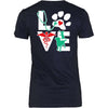 Veterinarian Love dog and cat on the back T-shirt-T-shirt-Teelime | shirts-hoodies-mugs