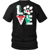 Veterinarian Love dog and cat on the back T-shirt-T-shirt-Teelime | shirts-hoodies-mugs