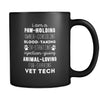 Veterinarian mug I am a paw-holding blood-taking animal-loving vet tech mug - Vet Nurse coffee mug Veterinary coffee cup Black (11oz)-Drinkware-Teelime | shirts-hoodies-mugs