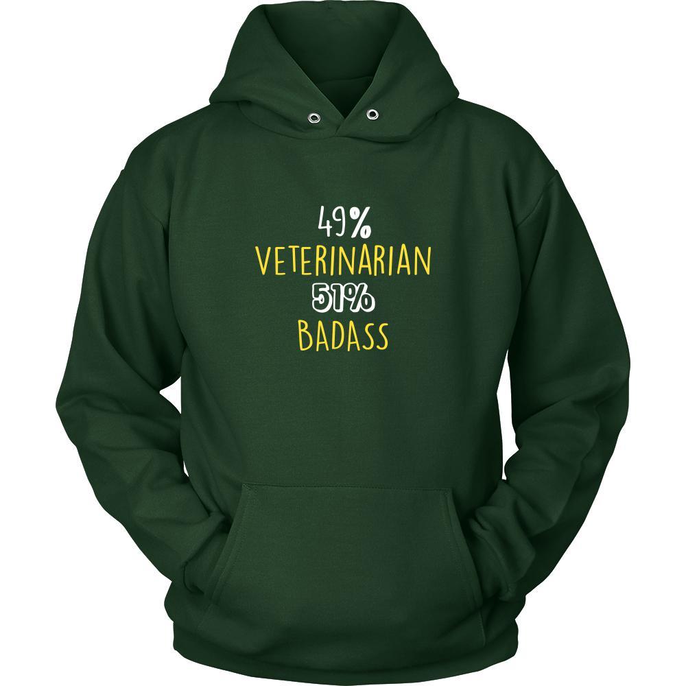 Veterinarian Shirt - 49% Veterinarian 51% Badass Profession-T-shirt-Teelime | shirts-hoodies-mugs