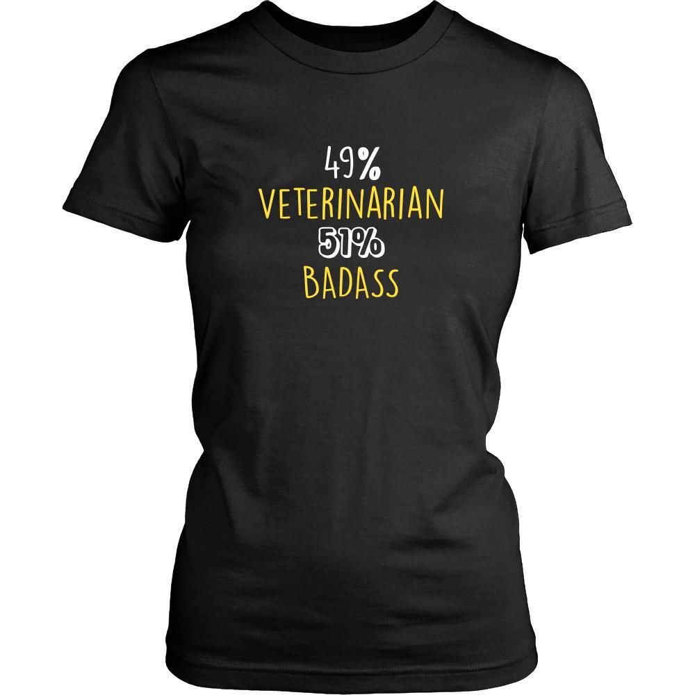 Veterinarian Shirt - 49% Veterinarian 51% Badass Profession-T-shirt-Teelime | shirts-hoodies-mugs