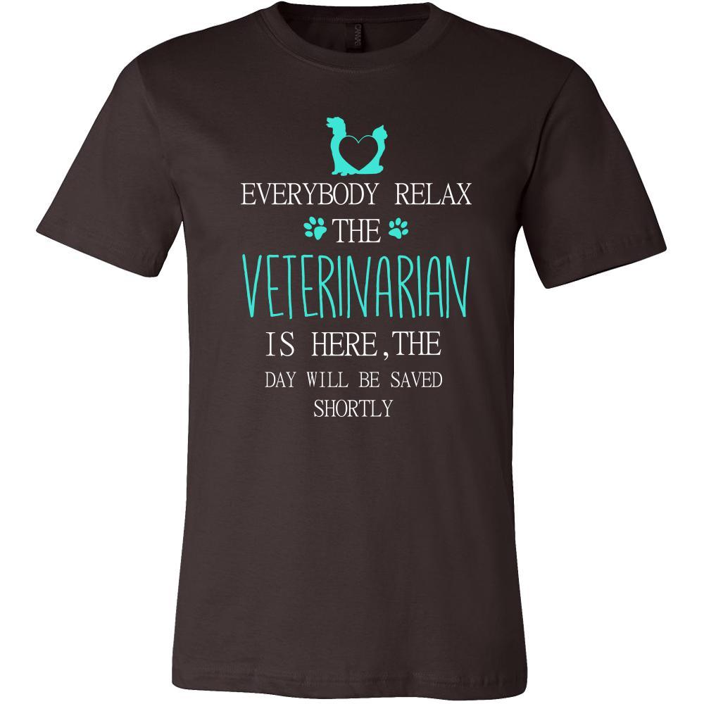 Veterinarian Shirt - Everyone relax the Veterinarian is here, the day will be save shortly - Profession Gift-T-shirt-Teelime | shirts-hoodies-mugs